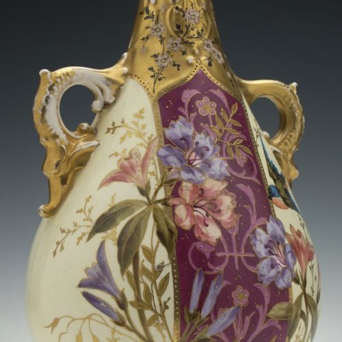 PAIR OF 19TH CENTURY ROYAL BONN VASES C1880 - ADDITIONAL PHOTO 4