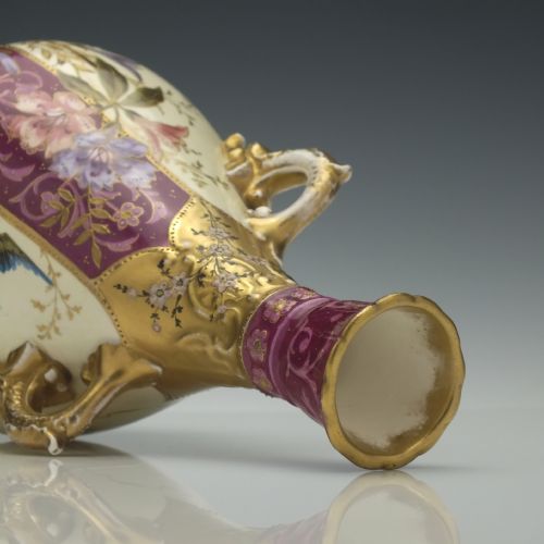 PAIR OF 19TH CENTURY ROYAL BONN VASES C1880 - ADDITIONAL PHOTO 7