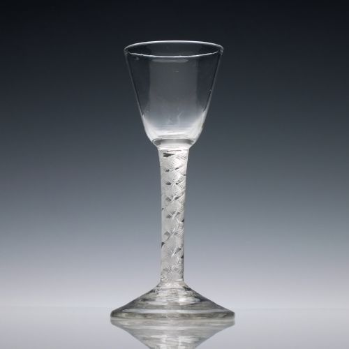 GEORGIAN DOUBLE SERIES AIR TWIST WINE GLASS C1750 - ADDITIONAL PHOTO 1