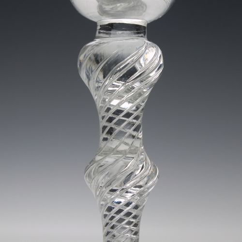 GEORGIAN DOUBLE KNOP AIR TWIST WINE GLASS C1750 - ADDITIONAL PHOTO 4