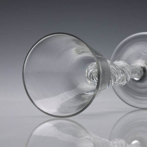 GEORGIAN DOUBLE KNOP AIR TWIST WINE GLASS C1750 - ADDITIONAL PHOTO 5