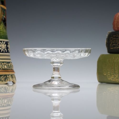 rare 18th century balustroid stem glass patch stand c1735 - CATEGORY: ANTIQUE GLASS - DATED GEORGIAN