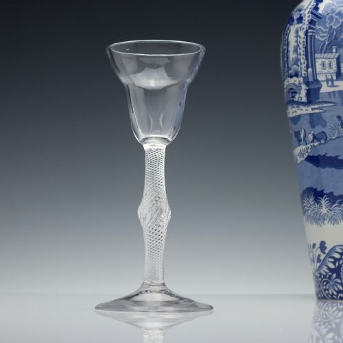 GEORGIAN PAN TOP AIR TWIST WINE GLASS C1750 - ADDITIONAL PHOTO 1