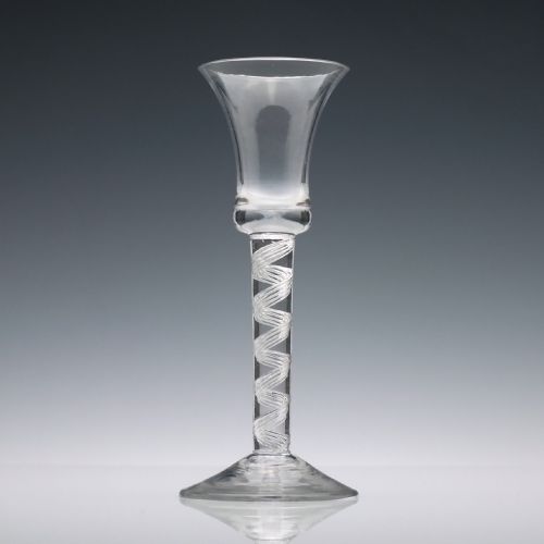 georgian air twist wine glass c1750 - CATEGORY: ANTIQUE GLASS - DATED GEORGIAN