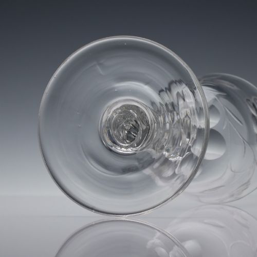 ENGRAVED 18TH CENTURY JACOBITE SYMPATHY FACET CUT GLASS GOBLET C1780 - ADDITIONAL PHOTO 9
