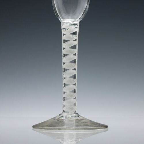 TALL GEORGIAN SINGLE SERIES OPAQUE TWIST ALE GLASS C1760 - ADDITIONAL PHOTO 3