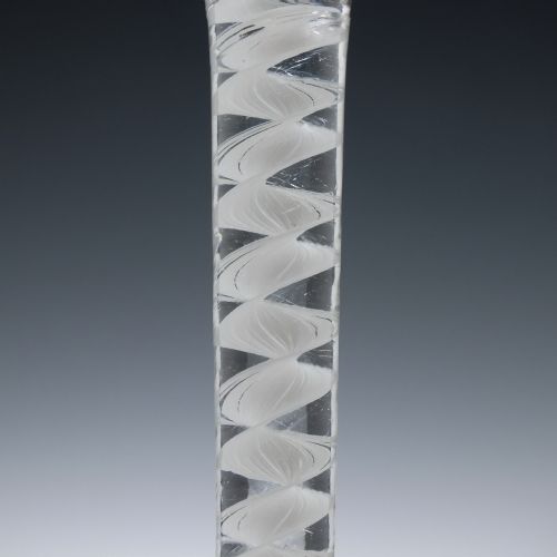 TALL GEORGIAN SINGLE SERIES OPAQUE TWIST ALE GLASS C1760 - ADDITIONAL PHOTO 4
