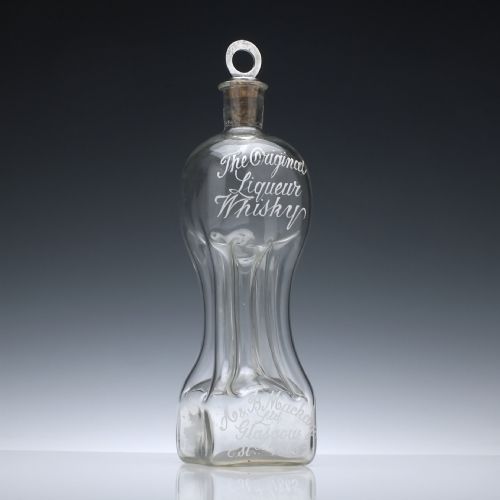 enamelled 19th century a b mackay ltd decanter c1900 - CATEGORY: ANTIQUE GLASS - DATED 1900