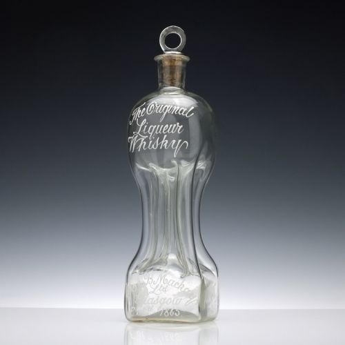 ENAMELLED 19TH CENTURY A B MACKAY LTD DECANTER C1900 - ADDITIONAL PHOTO 1