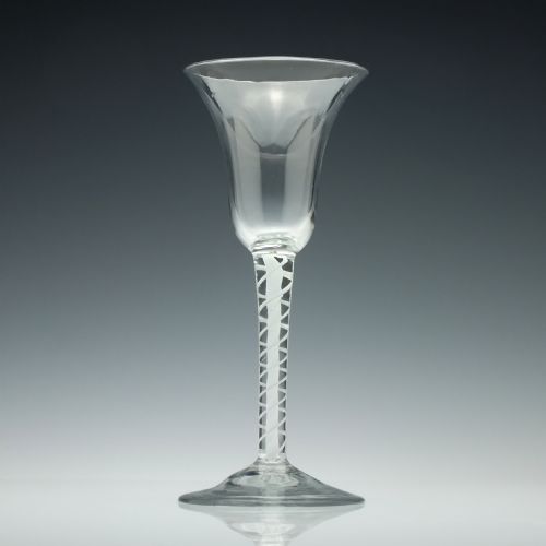 18TH CENTURY OPAQUE TWIST WINE GLASS C1760 - ADDITIONAL PHOTO 1