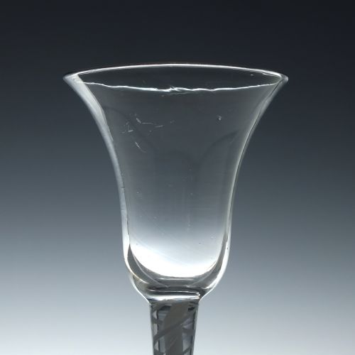 18TH CENTURY OPAQUE TWIST WINE GLASS C1760 - ADDITIONAL PHOTO 2