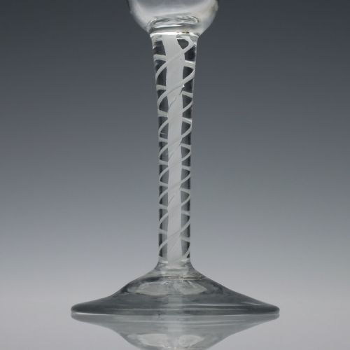 18TH CENTURY OPAQUE TWIST WINE GLASS C1760 - ADDITIONAL PHOTO 3