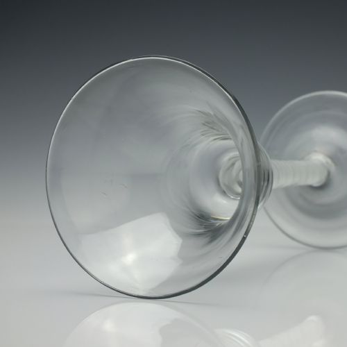 18TH CENTURY OPAQUE TWIST WINE GLASS C1760 - ADDITIONAL PHOTO 5