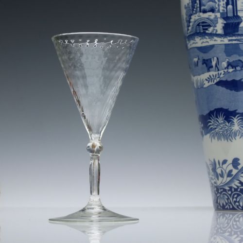 early 18th century french wine glass c1720 - CATEGORY: ANTIQUE GLASS - DATED 18TH CENTURY