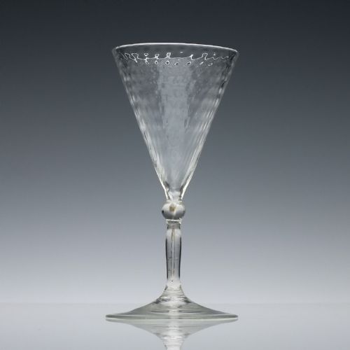 EARLY 18TH CENTURY FRENCH WINE GLASS C1720 - ADDITIONAL PHOTO 1