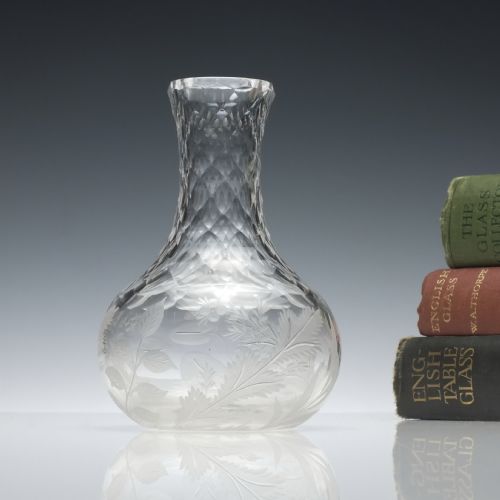 engraved 19th century cut glass measure c1860 - CATEGORY: ANTIQUE GLASS - DATED VICTORIAN
