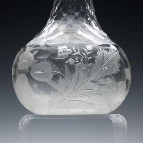 ENGRAVED 19TH CENTURY CUT GLASS MEASURE C1860 - ADDITIONAL PHOTO 5