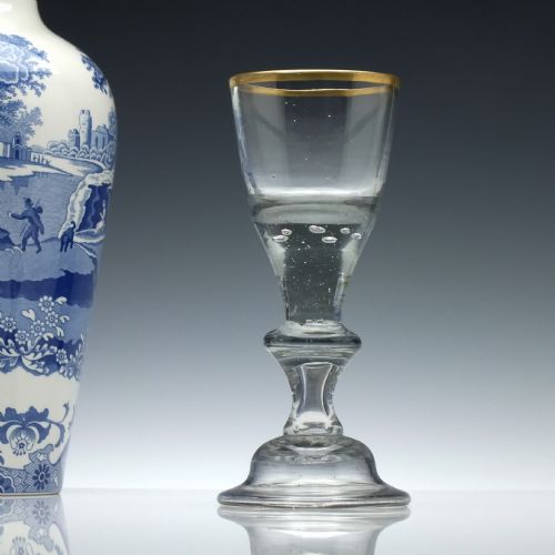 a gilded 18th century hessen glass goblet c1750 - CATEGORY: ANTIQUE GLASS - DATED 18TH CENTURY