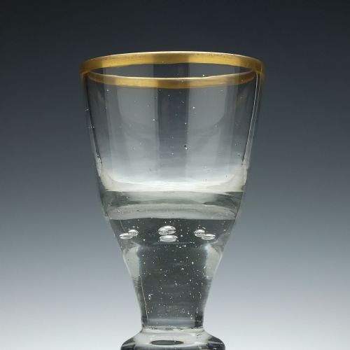 A GILDED 18TH CENTURY HESSEN GLASS GOBLET C1750 - ADDITIONAL PHOTO 1