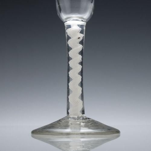 19TH CENTURY OPAQUE TWIST ALE GLASS C1760 - ADDITIONAL PHOTO 1