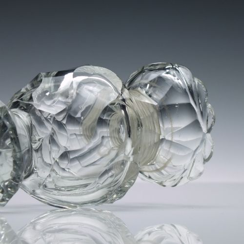 RARE SCREW TOP FRENCH 19TH CENTURY CUT GLASS SUGAR CASTER - ADDITIONAL PHOTO 5