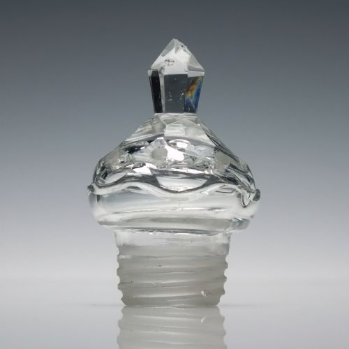 RARE SCREW TOP FRENCH 19TH CENTURY CUT GLASS SUGAR CASTER - ADDITIONAL PHOTO 8