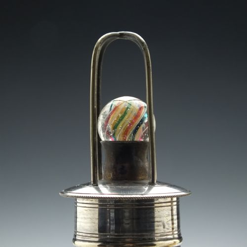PAIR OF 19TH CENTURY AMBER GLASS FLAGONS C1860 - ADDITIONAL PHOTO 5
