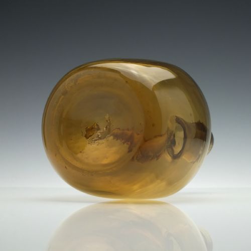 PAIR OF 19TH CENTURY AMBER GLASS FLAGONS C1860 - ADDITIONAL PHOTO 10