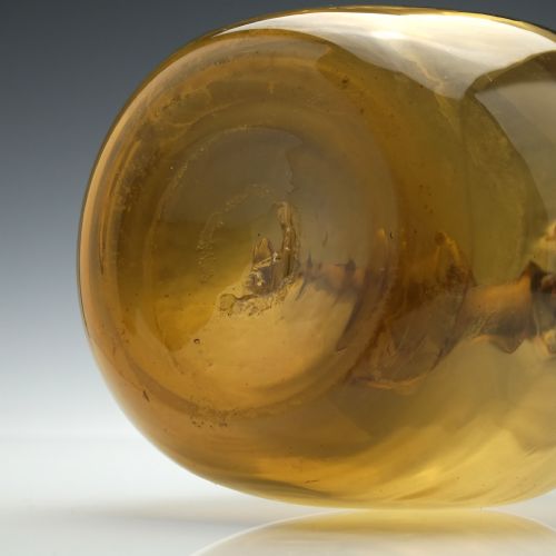 PAIR OF 19TH CENTURY AMBER GLASS FLAGONS C1860 - ADDITIONAL PHOTO 11