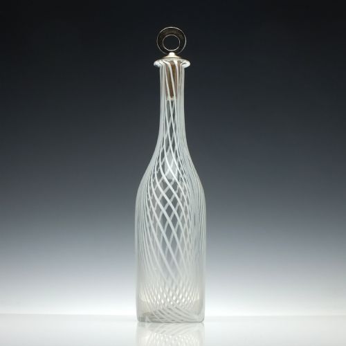 19th century nailsea glass serving bottle c1860 - CATEGORY: ANTIQUE GLASS - DATED VICTORIAN