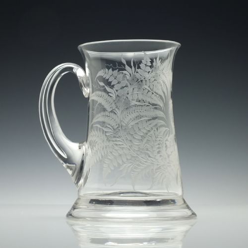 ENGRAVED 19TH CENTURY GLASS TANKARD C1870 - ADDITIONAL PHOTO 2