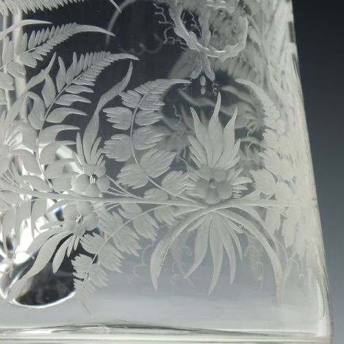 ENGRAVED 19TH CENTURY GLASS TANKARD C1870 - ADDITIONAL PHOTO 8