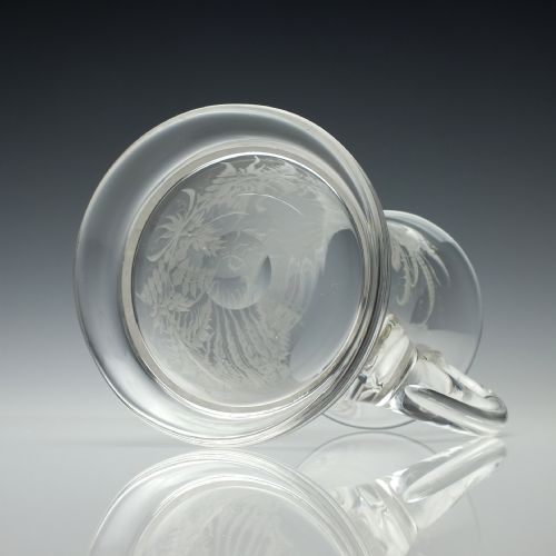 ENGRAVED 19TH CENTURY GLASS TANKARD C1870 - ADDITIONAL PHOTO 10