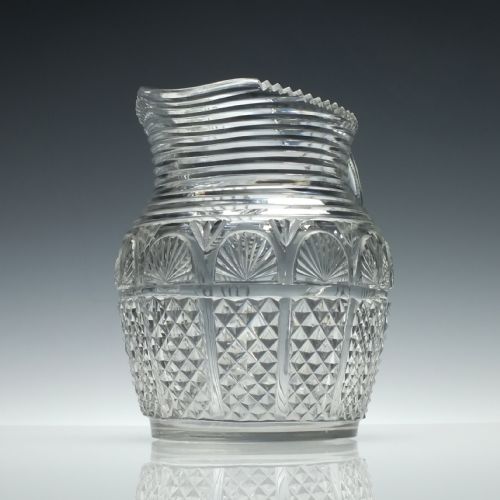 19TH CENTURY CUT GLASS WATER JUG C1820 - ADDITIONAL PHOTO 1