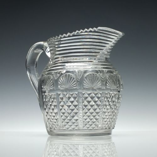 19TH CENTURY CUT GLASS WATER JUG C1820 - ADDITIONAL PHOTO 2