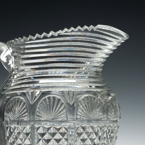 19TH CENTURY CUT GLASS WATER JUG C1820 - ADDITIONAL PHOTO 5