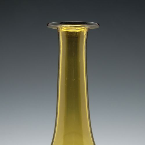 ENGRAVED GEORGIAN AMBER GLASS MELL DECANTER C1830 - ADDITIONAL PHOTO 2