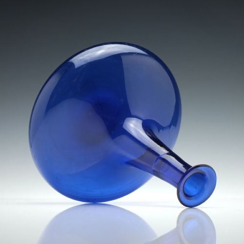 GEORGIAN BLUE GLASS MELL DECANTER C1830 - ADDITIONAL PHOTO 2