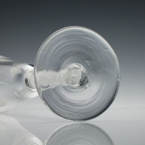 ENGRAVED 18TH CENTURY OPAQUE TWIST ALE GLASS C1760 - ADDITIONAL PHOTO 8