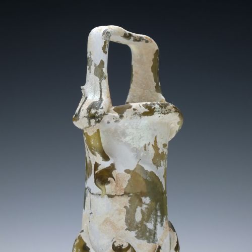 AN ANCIENT GLASS KOHL BOTTLE CIRCA 4TH CENTURY AD - ADDITIONAL PHOTO 5