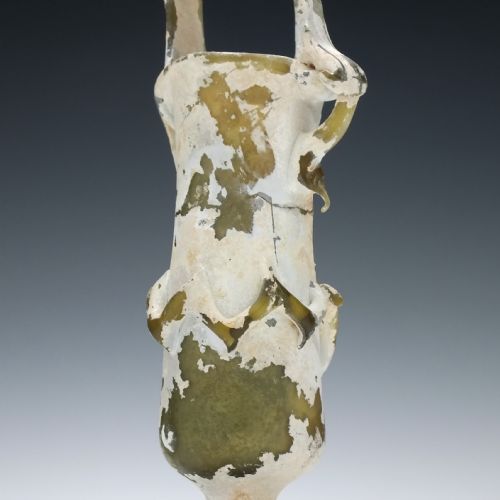 AN ANCIENT GLASS KOHL BOTTLE CIRCA 4TH CENTURY AD - ADDITIONAL PHOTO 6