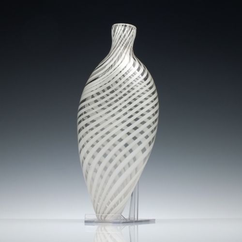 LARGE 19TH CENTURY NAILSEA GLASS FLASK C1850 - ADDITIONAL PHOTO 1