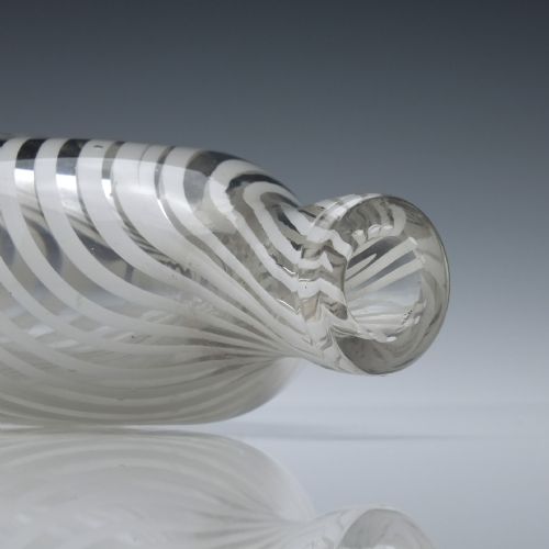 LARGE 19TH CENTURY NAILSEA GLASS FLASK C1850 - ADDITIONAL PHOTO 3
