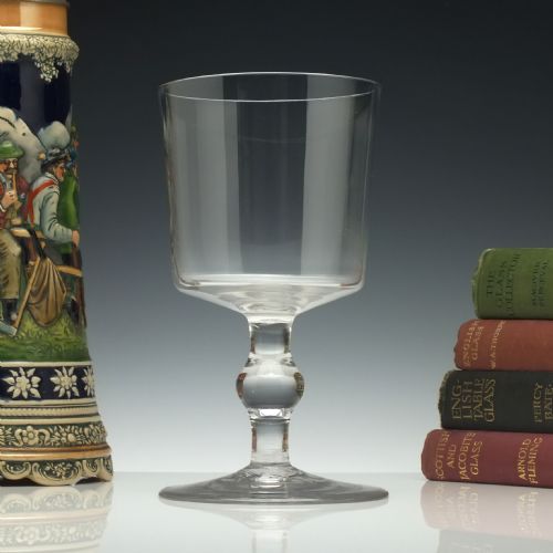 large 18th century baluster glass goblet c1735 - CATEGORY: ANTIQUE GLASS - DATED GEORGIAN
