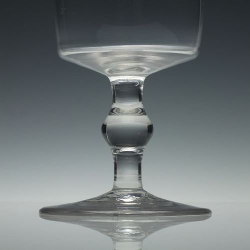 LARGE 18TH CENTURY BALUSTER GLASS GOBLET C1735 - ADDITIONAL PHOTO 3