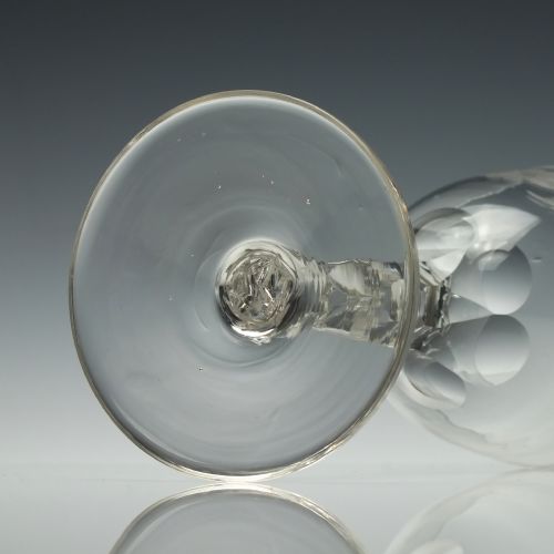 ENGRAVED 18TH CENTURY JACOBITE SYMPATHY FACET CUT GLASS GOBLET C1780 - ADDITIONAL PHOTO 10