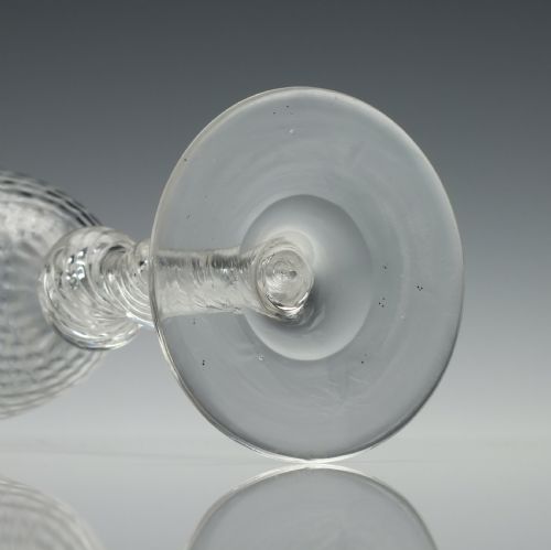 19TH CENTURY DOUBLE SERIES AIR TWIST WINE GLASS C1860 - ADDITIONAL PHOTO 5