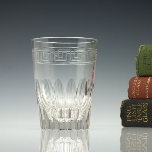 CUT AND ENGRAVED 19TH CENTURY GLASS TUMBLER C1850 - ADDITIONAL PHOTO 1