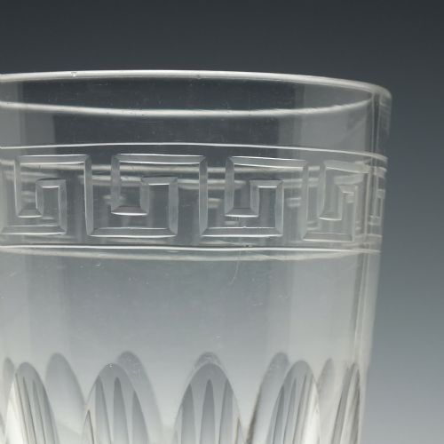 CUT AND ENGRAVED 19TH CENTURY GLASS TUMBLER C1850 - ADDITIONAL PHOTO 2