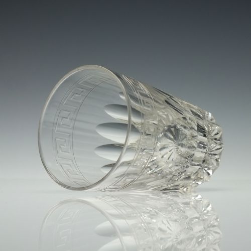 CUT AND ENGRAVED 19TH CENTURY GLASS TUMBLER C1850 - ADDITIONAL PHOTO 3